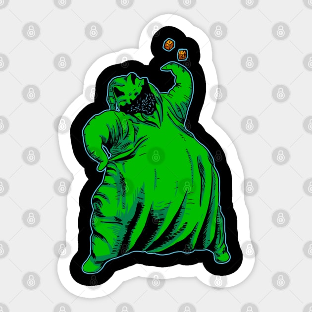 Oogie Boogie Sticker by Black Snow Comics